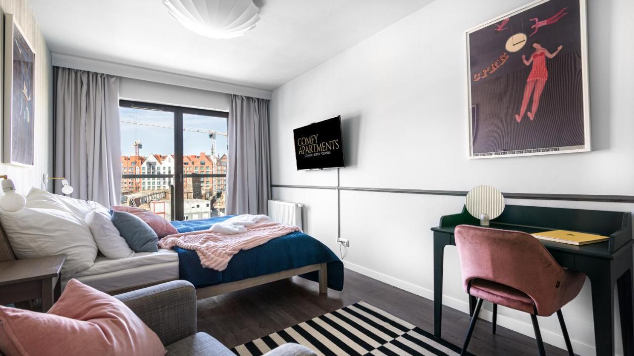 Waterlane W Oknami Na Rzeke - Marina View - Comfy Apartments 그단스크 외부 사진